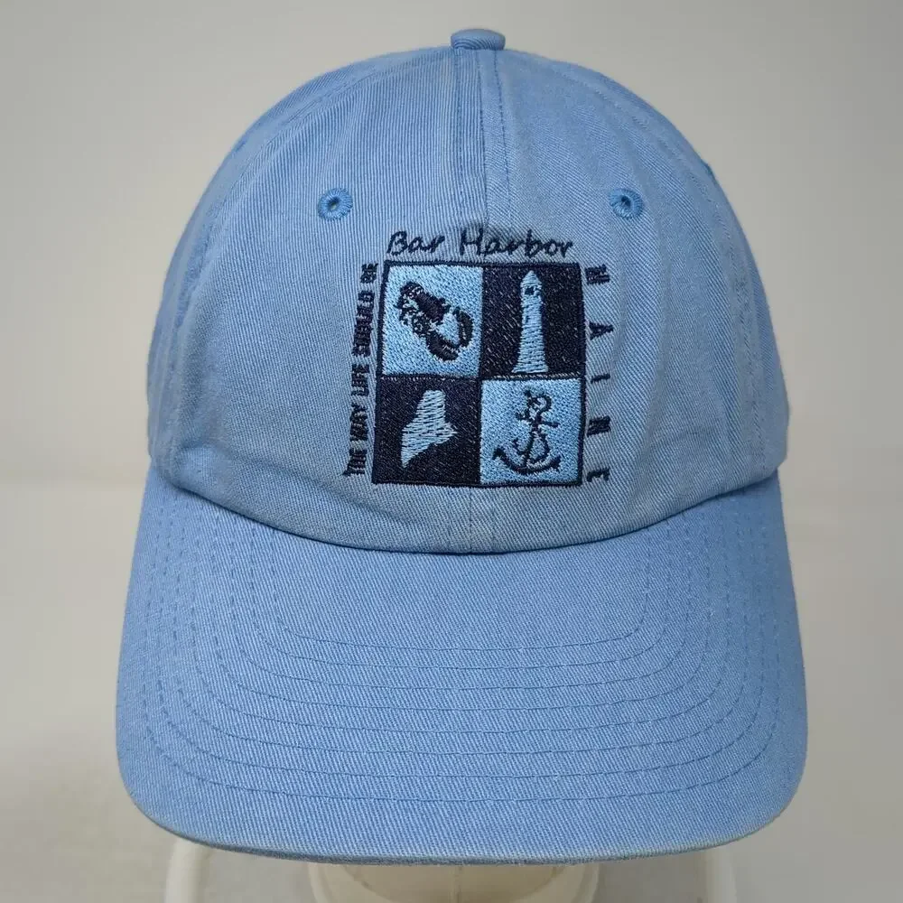 Headgear Baseball Cap Blue One Size Bar Harbor Maine Lobster Lighthouse hat